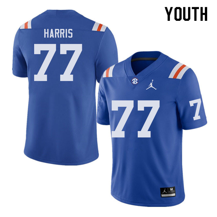 Youth #77 Knijeah Harris Florida Gators College Football Jerseys Stitched-Retro